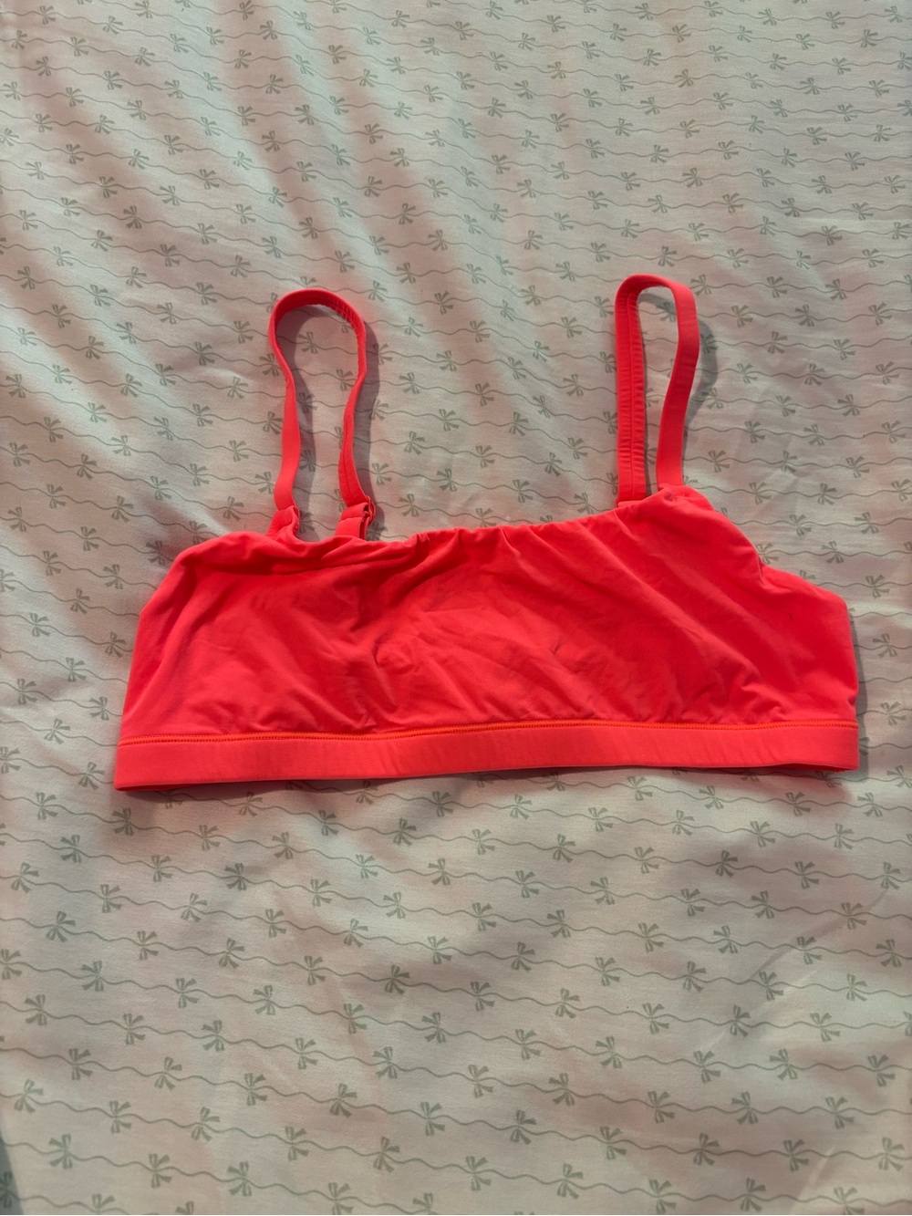 SKIMS Neon Coral Wireless Bralette